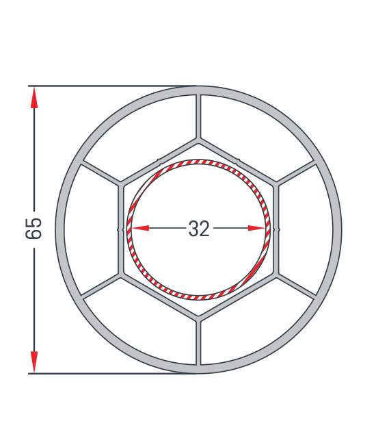 Φ65 Pipe Profile EN28